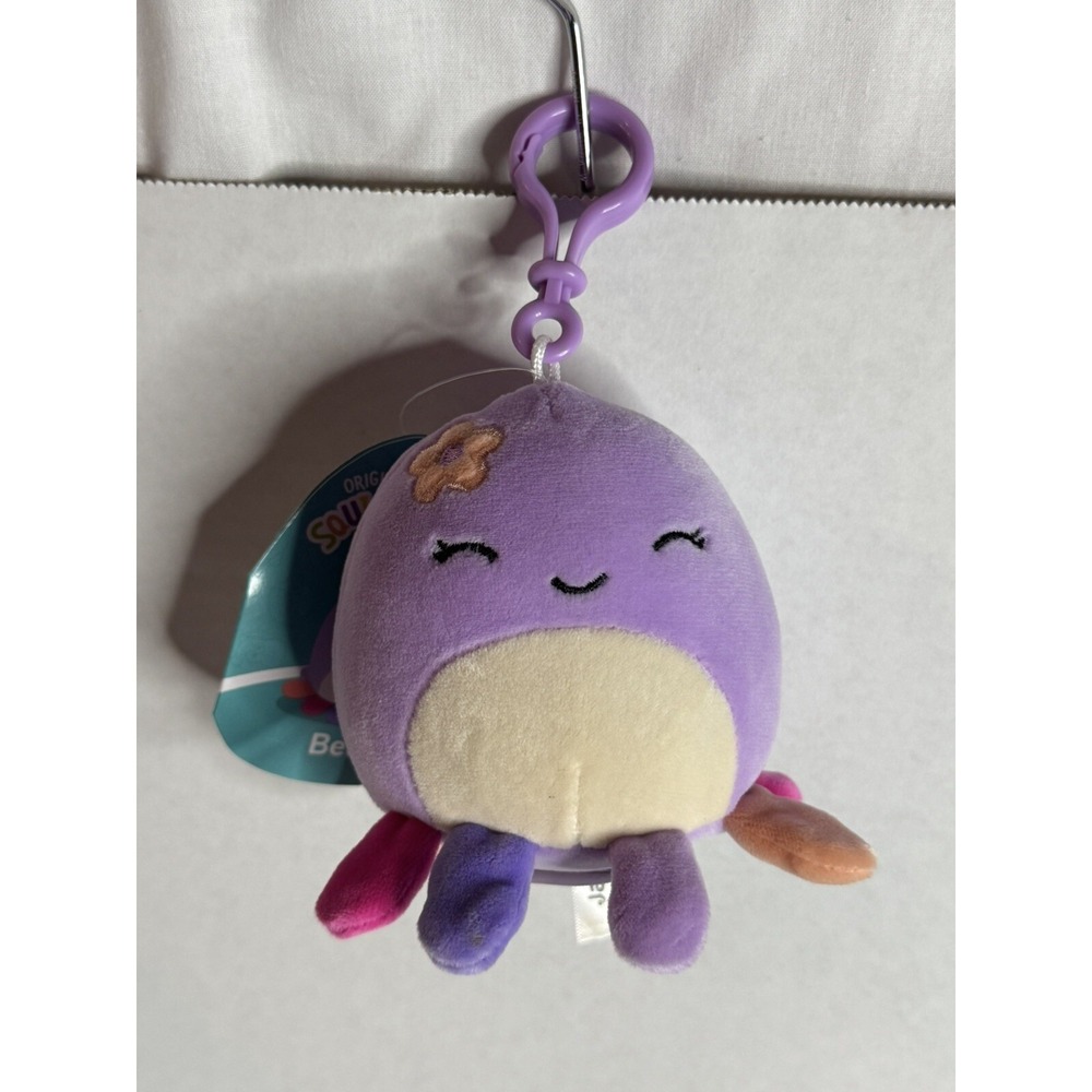 Squishmallows Clip BEULA the Octopus 3.5" NWT